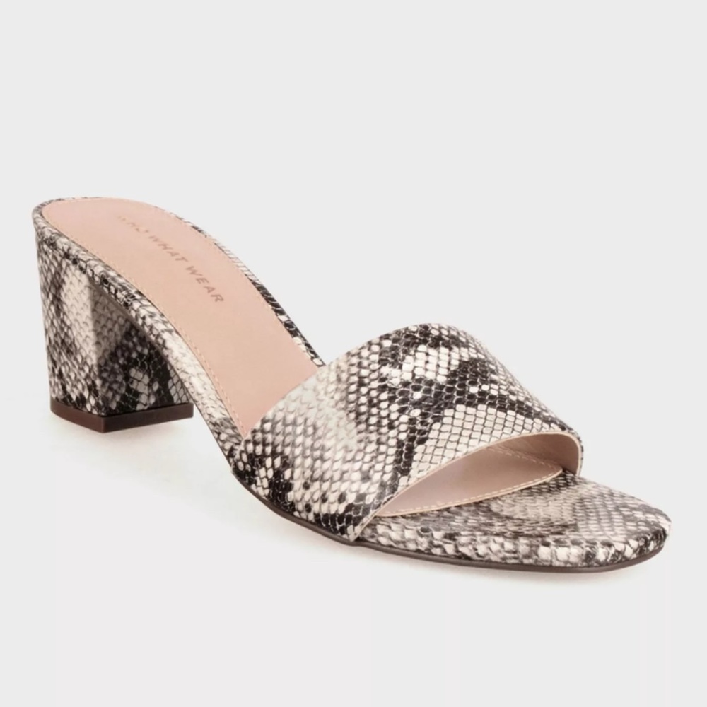 Who What Wear Snake block heeled sandals/slides Target